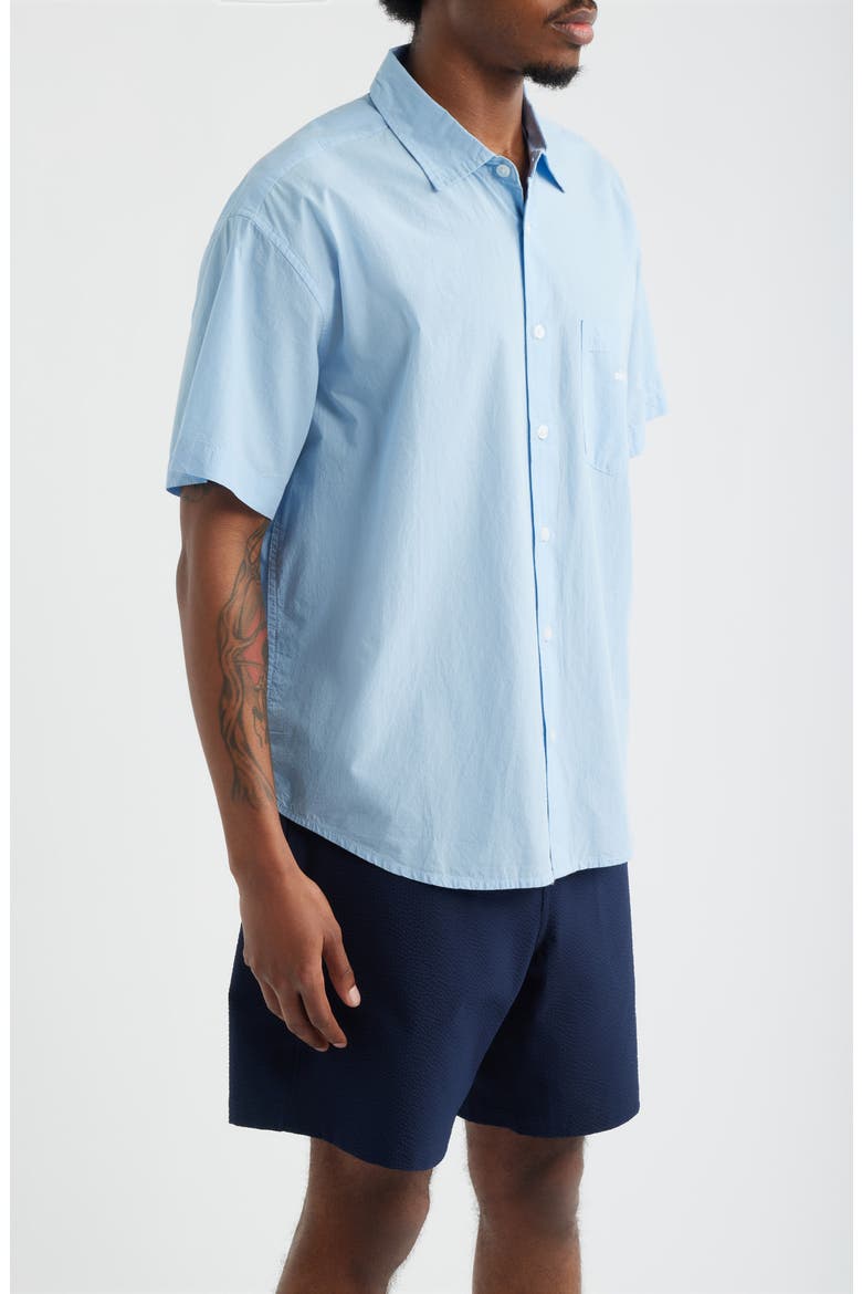 Bigwig Jamie Stripe Short Sleeve Button-Up Shirt, Alternate, color, SKY BLUE MULTI