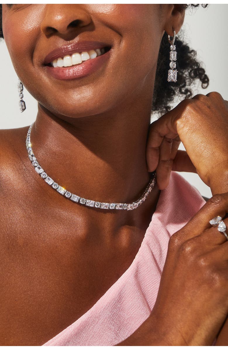 Nadri A la Carte Cubic Zirconia Collar Necklace, Alternate, color, 