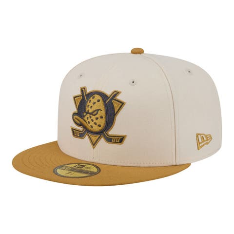 Men's New Era  Cream/Tan Anaheim Ducks Colorpack Two-Tone 59FIFTY Fitted Hat