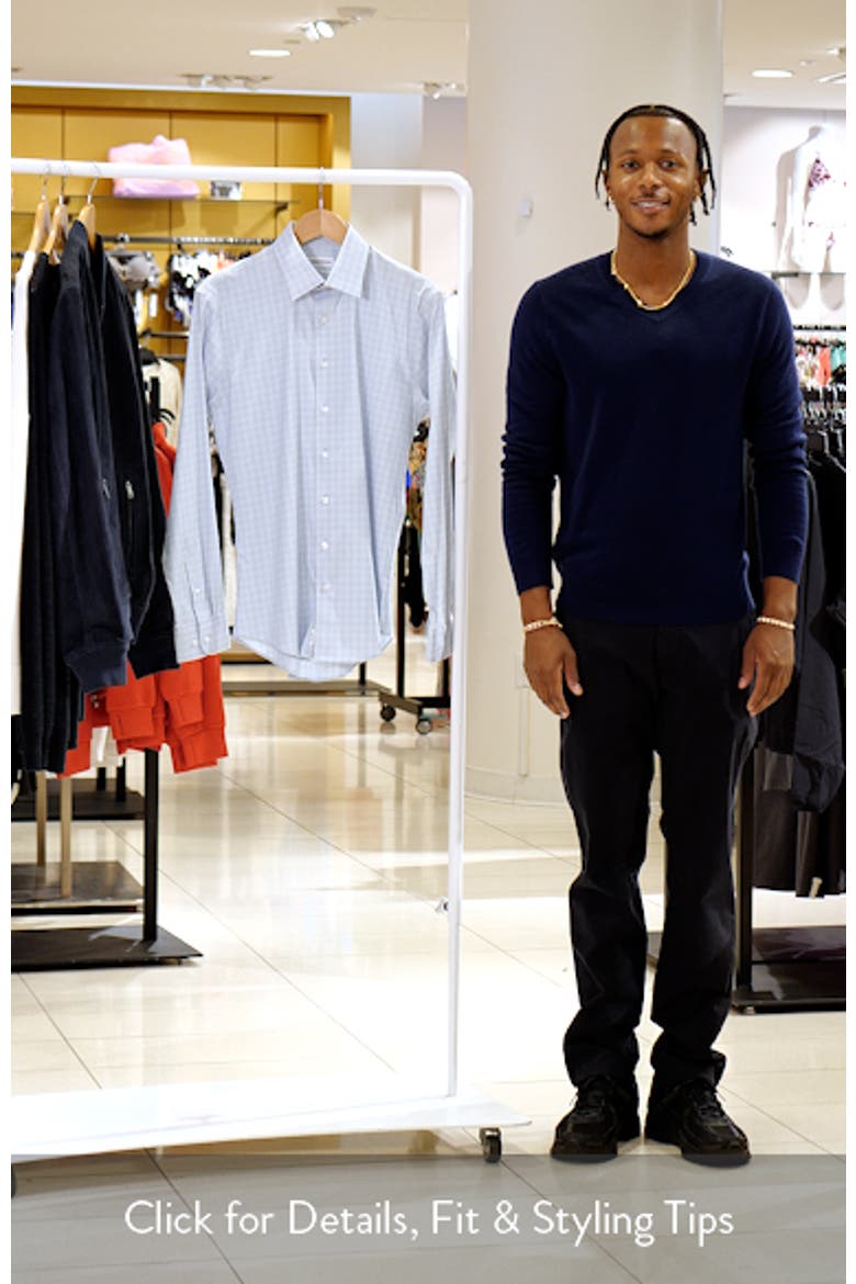 Trim Fit Check Premium Performance Twill Dress Shirt video