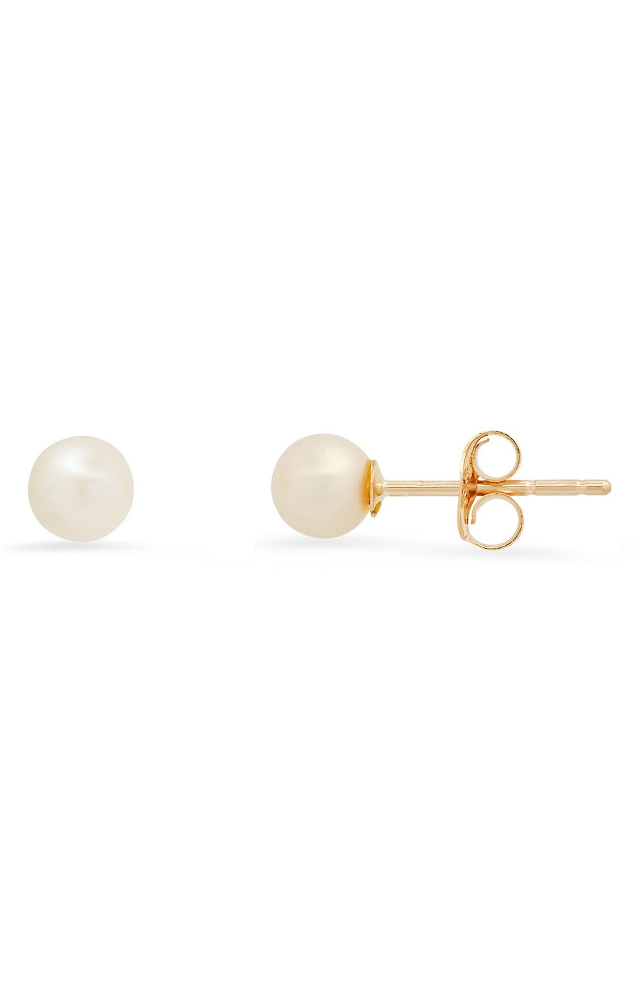Queen Jewels 10K Gold Freshwater Pearl Stud Earrings