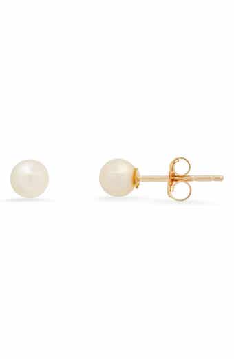 Queen Jewels 10K Gold Freshwater Pearl Stud Earrings