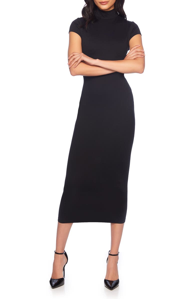 Susana Monaco Mock Neck Midi Dress, Main, color, 