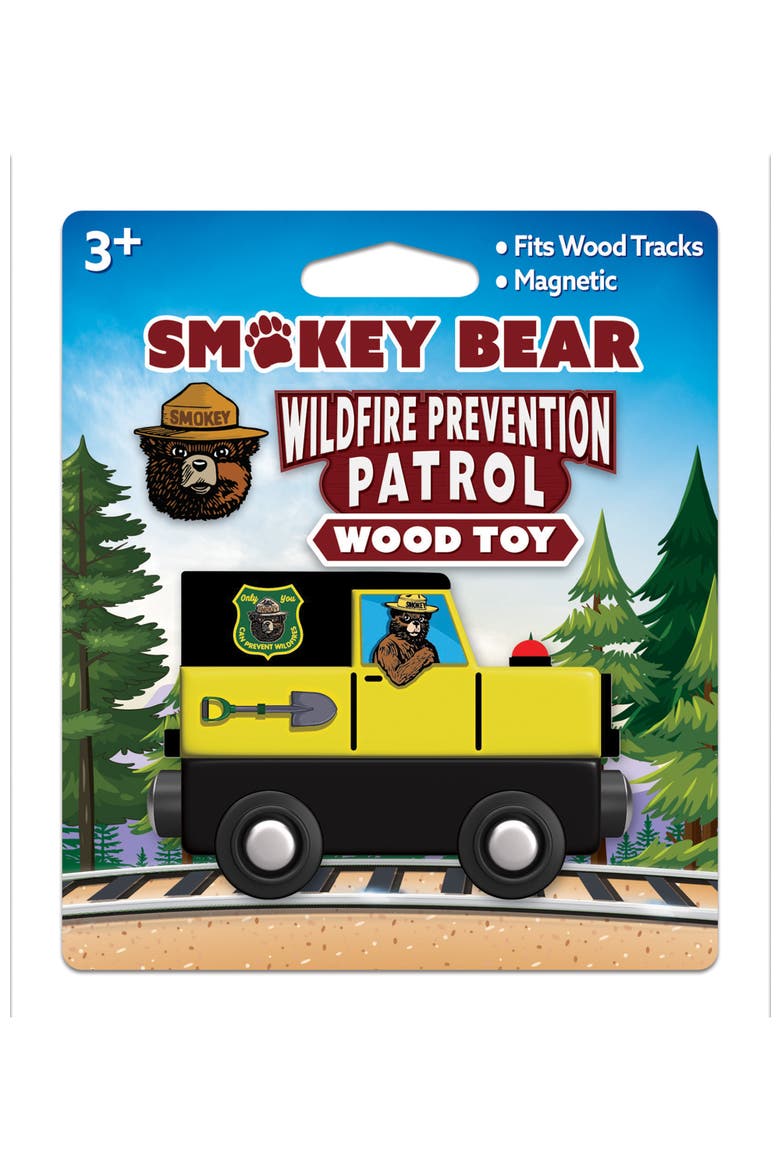 Smokey Bear Jeep Wood Toy Train, Alternate, color, Multicolor
