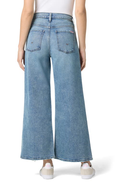 Hudson Jeans Jolene Wide Leg Distressed Ankle Crop Jeans