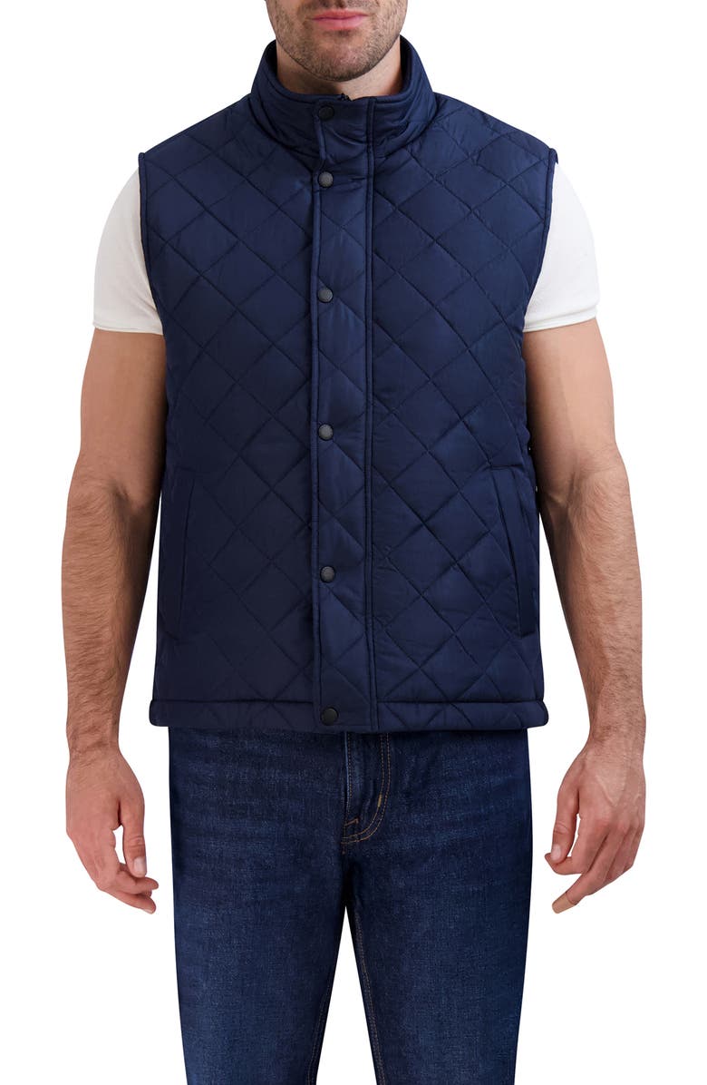 Cole Haan Quilted Vest, Main, color, Navy