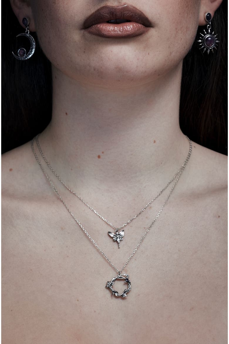 Maypole Sterling Silver Fairy Necklace, Main, color, Silver
