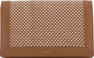 Vince Woven Leather Wallet on a Strap