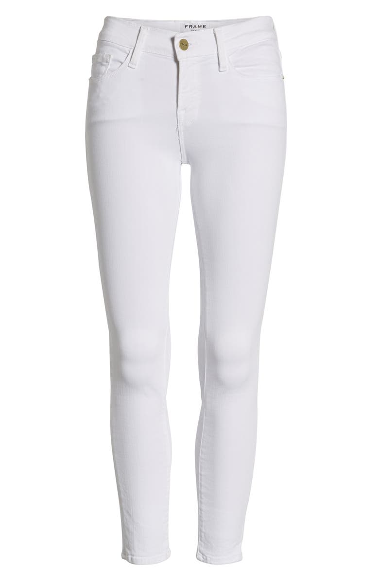 FRAME Le Color Crop Skinny Jeans, Alternate, color, Blanc