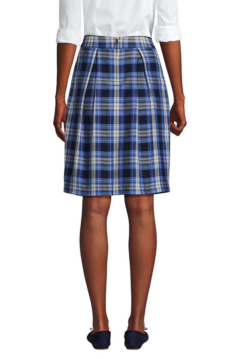 School Uniform  Plaid Skort Top of Knee, Alternate, color, Clear Blue Plaid