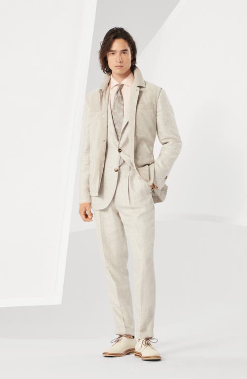 Brunello Cucinelli Leisure Fit Trousers In Garment Dyed Cotton Corduroy With Darts In Yuta