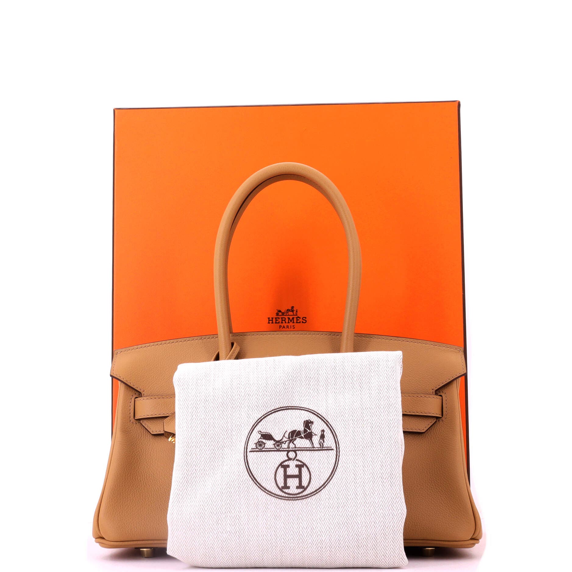 Pre-Owned Hermes Shoulder Light Birkin Bag Evercolor 29, Alternate, color, Biscuit