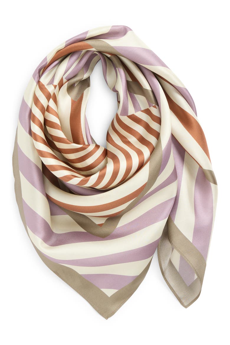 String Square Silk Scarf, Alternate, color, CREAM CROSS LINES