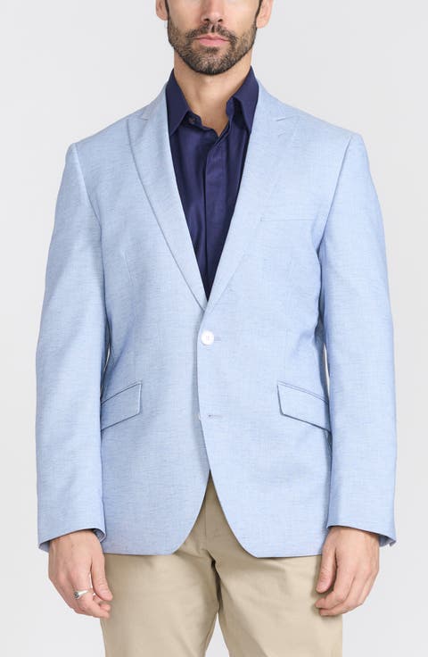 Blue Stretch Mélange Blazer