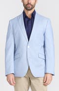 SAVILE ROW CO Blue Stretch Mélange Blazer