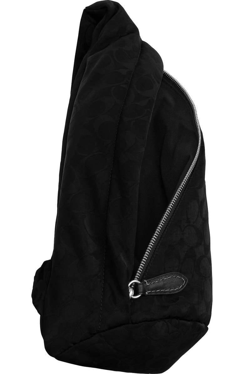 COACH Lachlan Sling in Signature Nylon, Alternate, color, Black