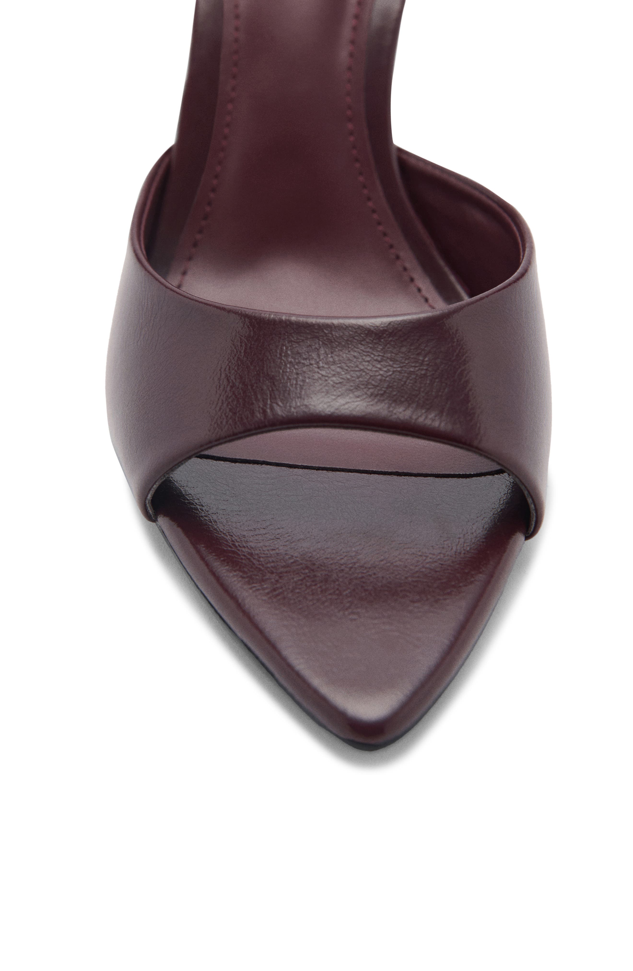 MANGO Pointed Toe Sandal, Alternate, color, Burgundy