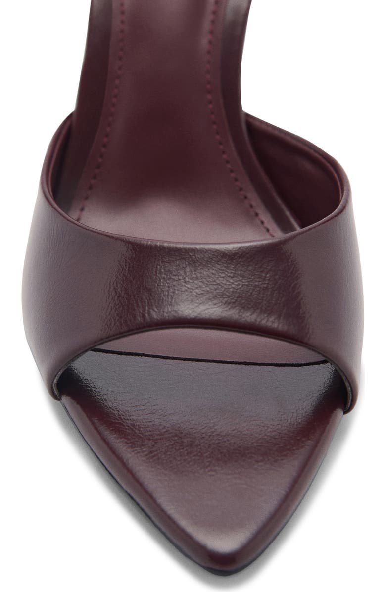 MANGO Pointed Toe Sandal, Alternate, color, Burgundy