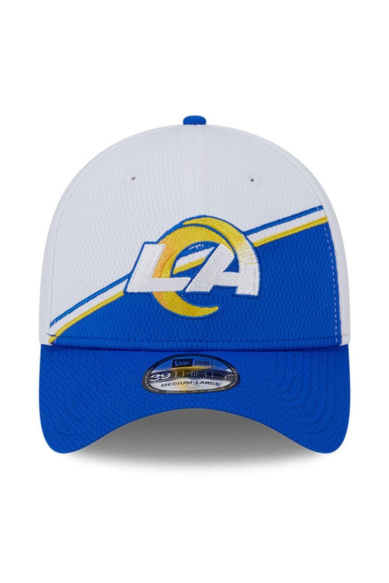 Men's New Era  White/Royal Los Angeles Rams 2023 Sideline 39THIRTY Flex Hat, Alternate, color, White