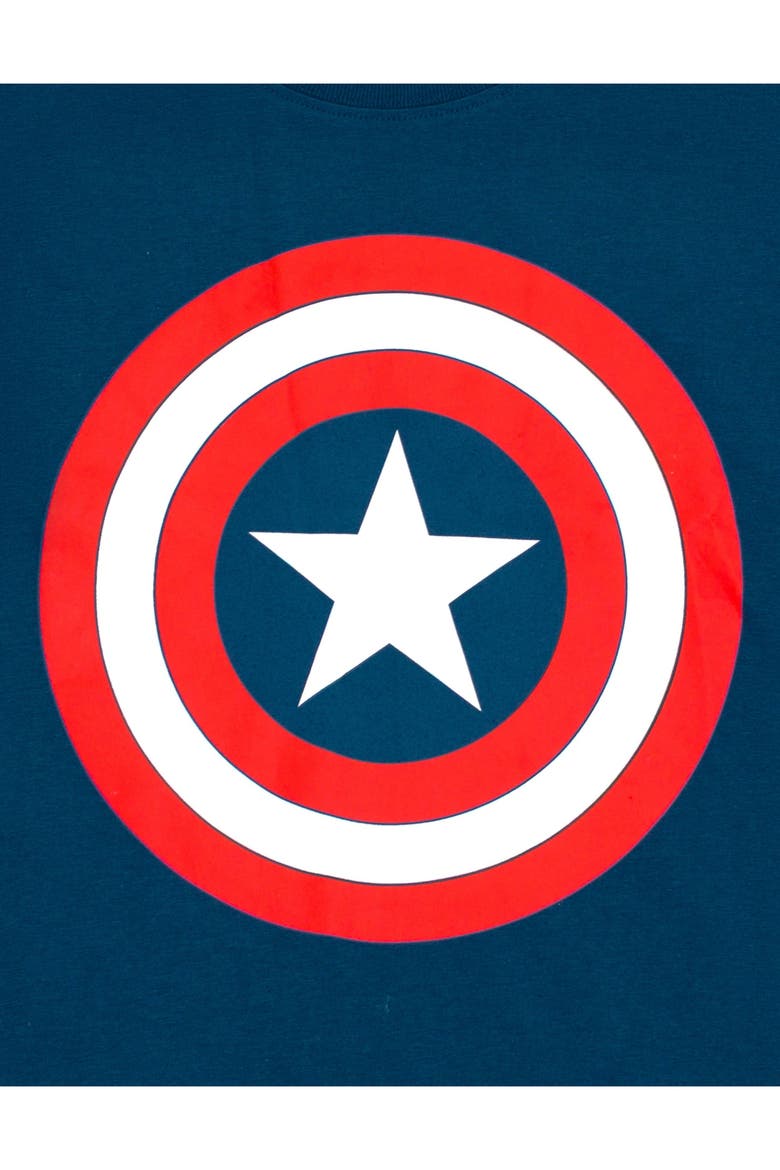 Avengers Cosplay Short Sleeve T-Shirt, Alternate, color, Navy Captain America