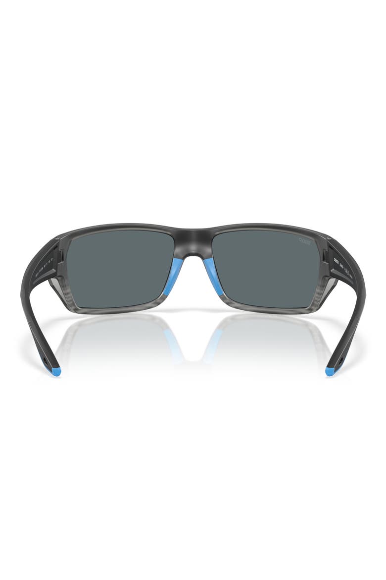 Tailfin 60mm Polarized Sunglasses, Alternate, color, MATTE SMOKE CRYSTAL / BLUE