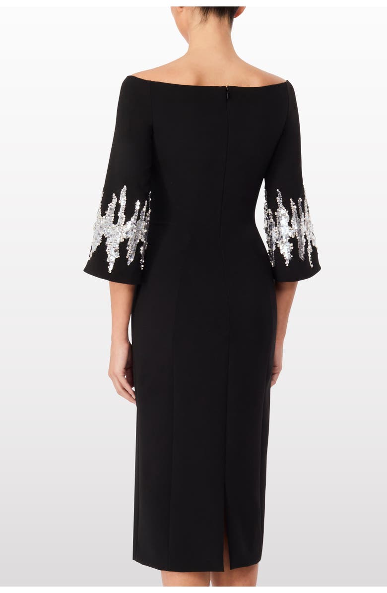 Jenny Packham Aster Sequin-Embellished Midi Dress, Alternate, color, Liquorice
