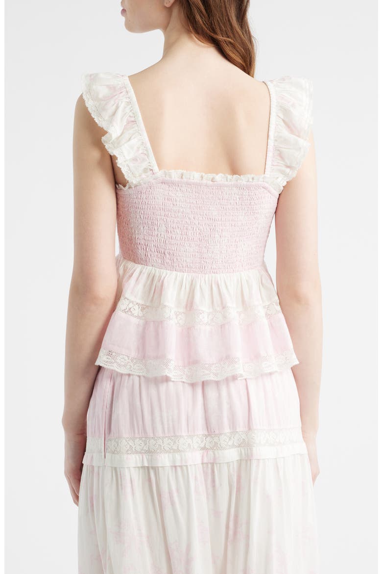 Eugene Ruffle & Lace Top, Alternate, color, NANTUCKET HEIRLOOM PRINT MIX