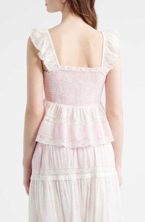 Eugene Ruffle & Lace Top