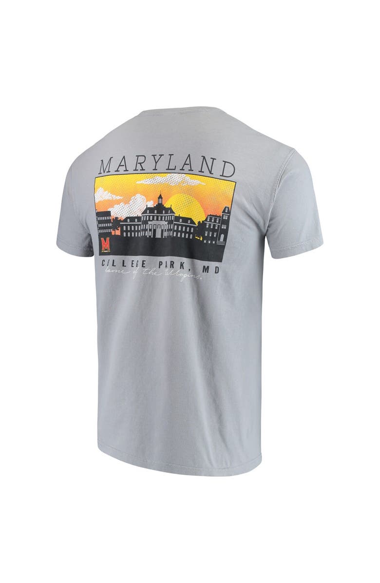 IMAGE ONE Men's Gray Maryland Terrapins Team Comfort Colors Campus Scenery T-Shirt, Alternate, color, 