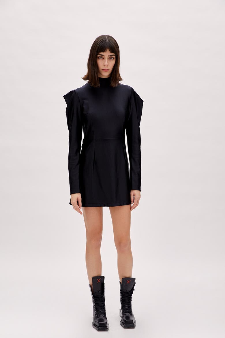 Cotton Sin Dress, Alternate, color, BLACK