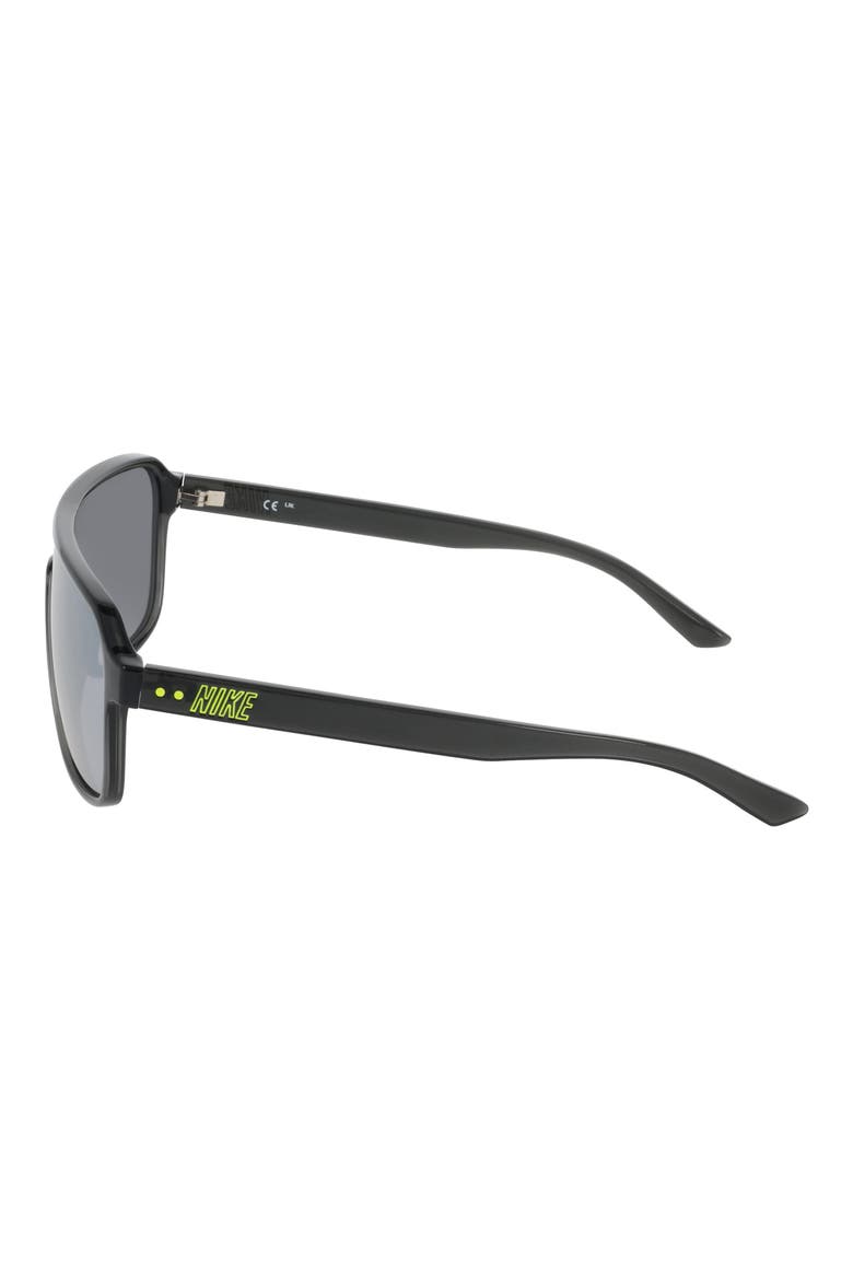 Vintage Flyer 64mm Shield Sunglasses, Alternate, color, SMOKE GREY / CHROME MIRROR