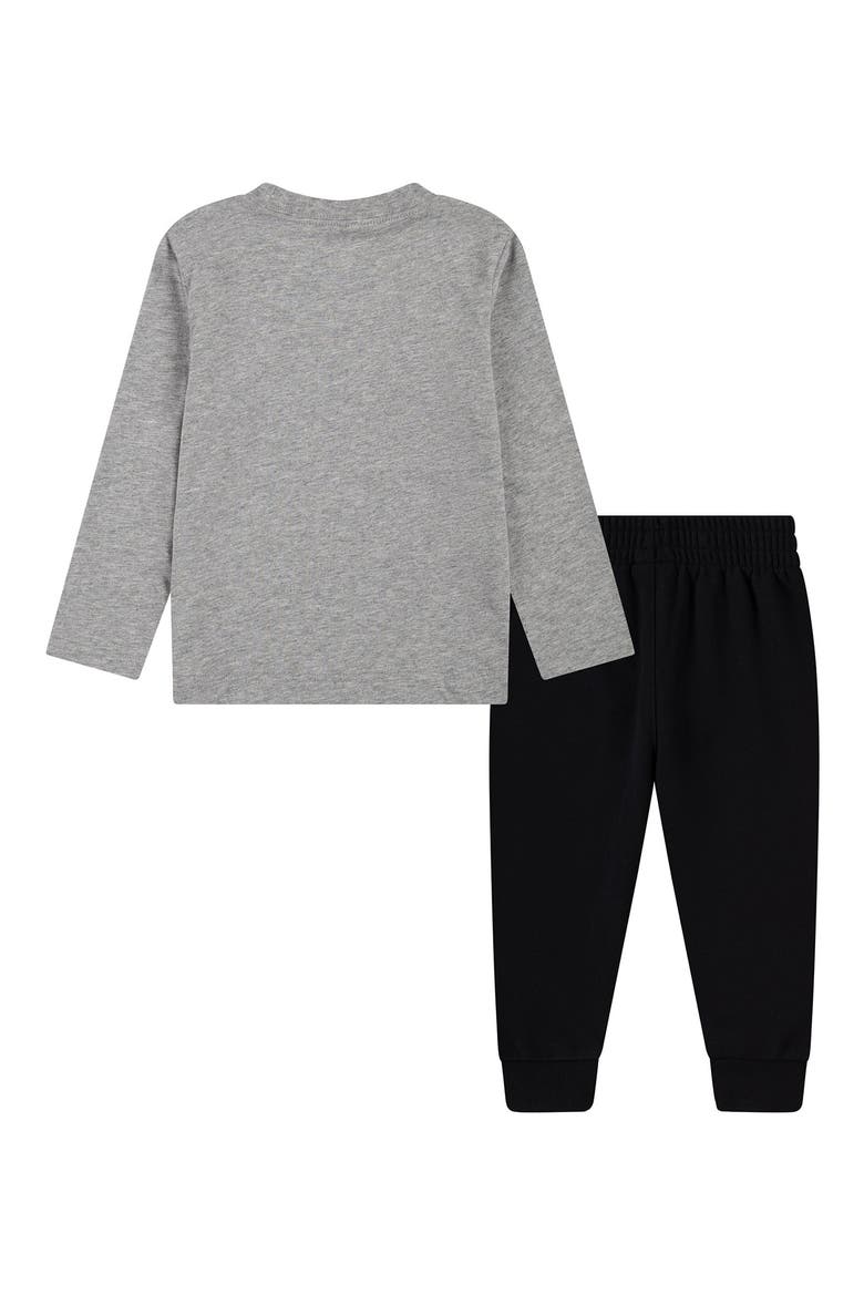 Kids' Retro Just Do It Long Sleeve T-Shirt & Joggers Set, Alternate, color, BLACK