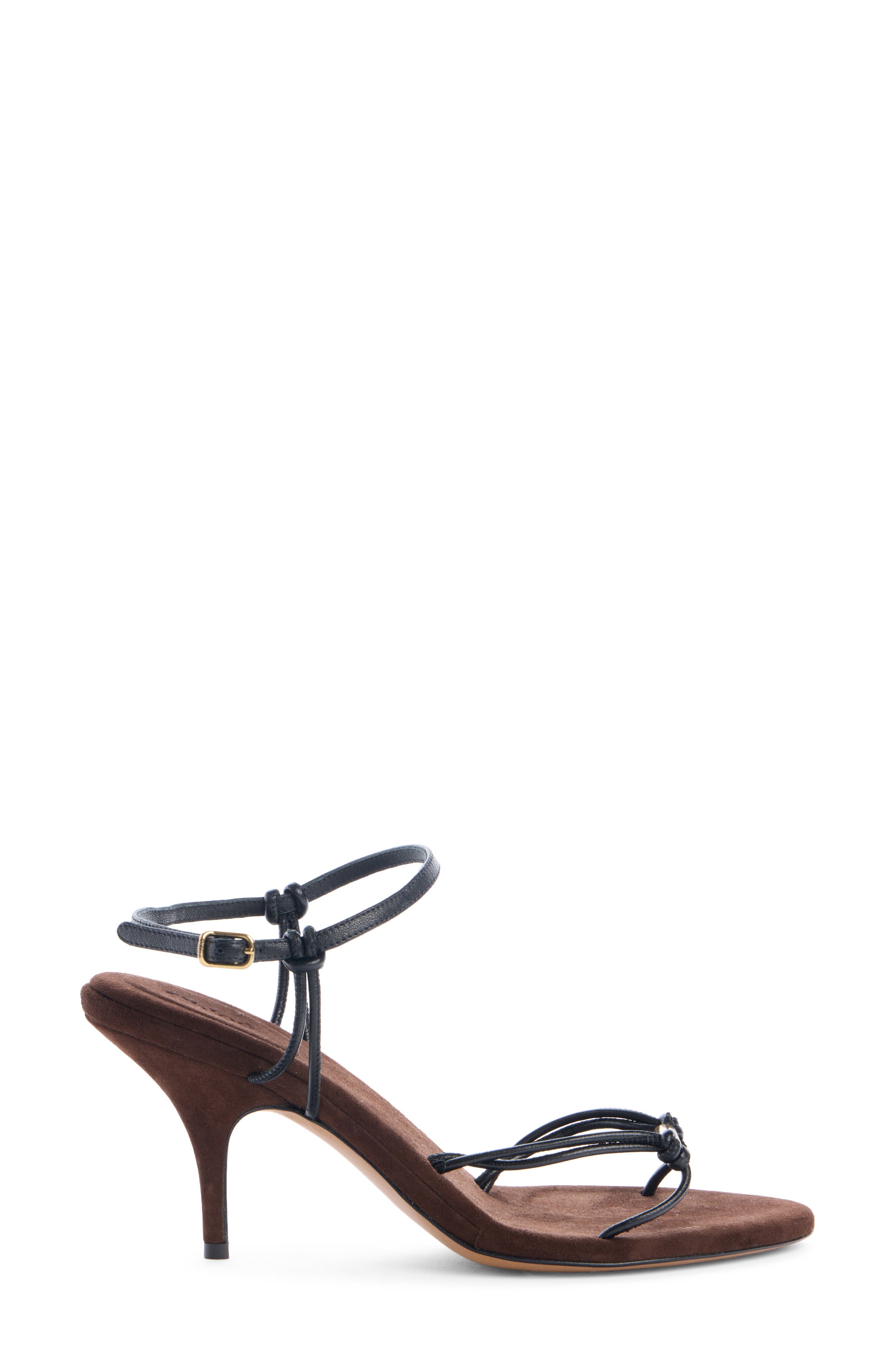 Matilda Knotted Sandal, Alternate, color, BLACK