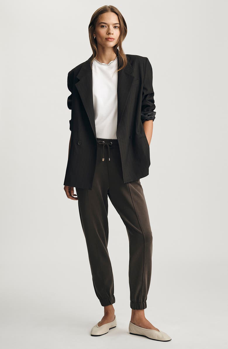 Mavi Jeans Double Breasted Blazer, Alternate, color, Brown Striped