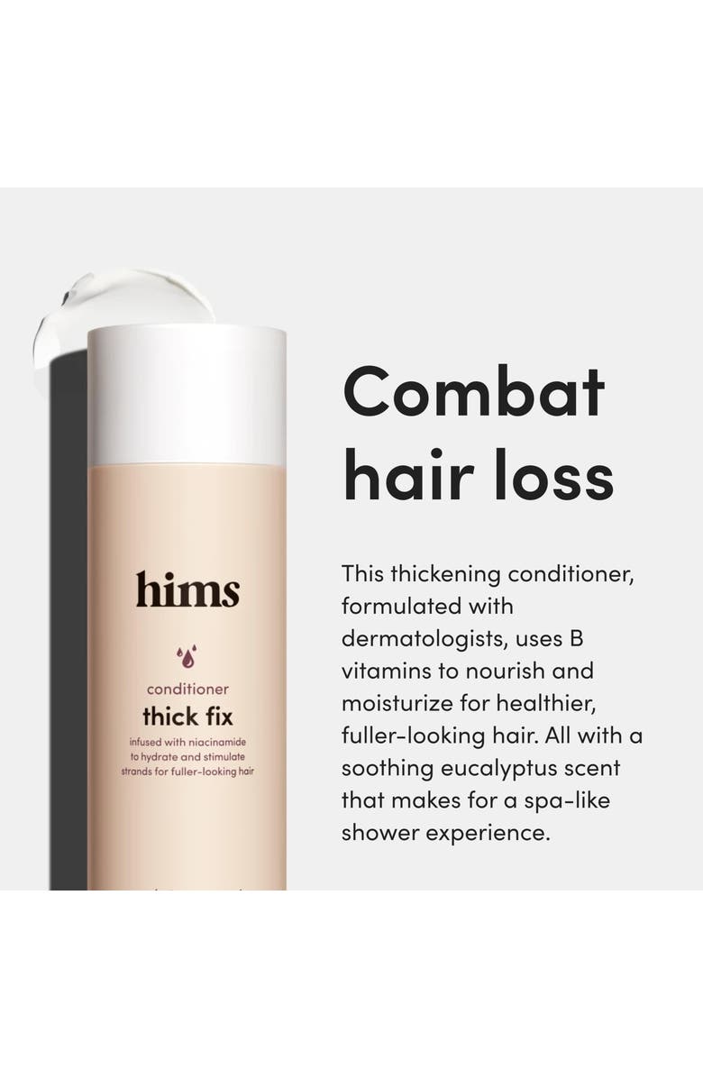 HIMS & HERS Thick Fix Conditioner Nourishing, Strengthening, Niacinamide Enriched Formula, Alternate, color, Beige