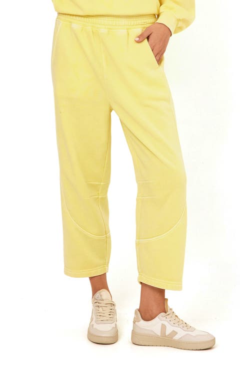 Chantel Mineral Wash Crop Wide Leg Pants