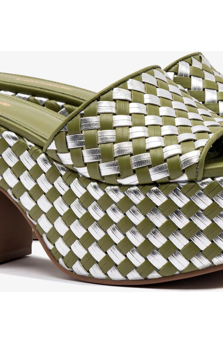 Larroudé Woven Leather Miso Platform Sandal, Alternate, color,