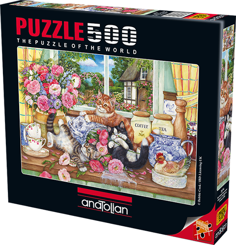 Kittens in the Kitchen 500 piece Jigsaw Puzzle for Adults