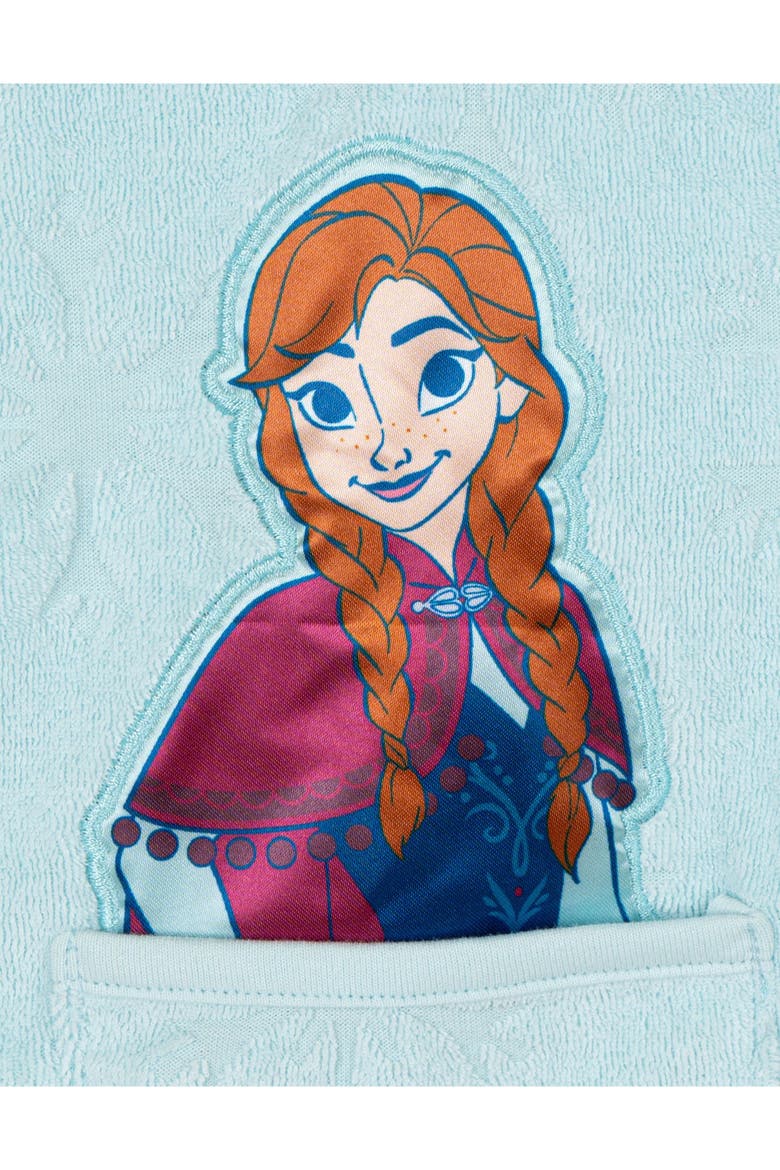 Princess Hooded Swimwear Cover Up, Alternate, color, Anna Elsa Light Blue