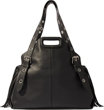 ショルダーバッグ MAJE Plain leather miss m xl bag Plain leather Miss M XL bag Black / Gray For Women | Maje
