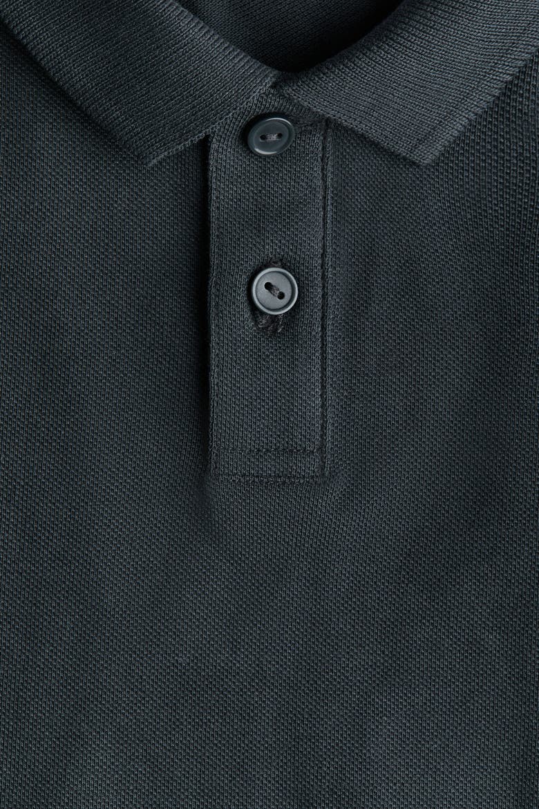 Cotton Piqué Polo Shirt, Alternate, color, Dark gray