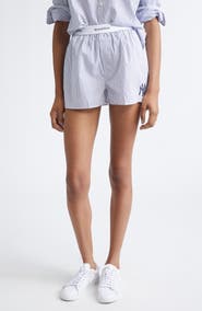 Sporty & Rich Yankees Serif Logo Cotton Boxer Shorts
