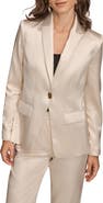 Donna Karan New York Satin One-Button Blazer