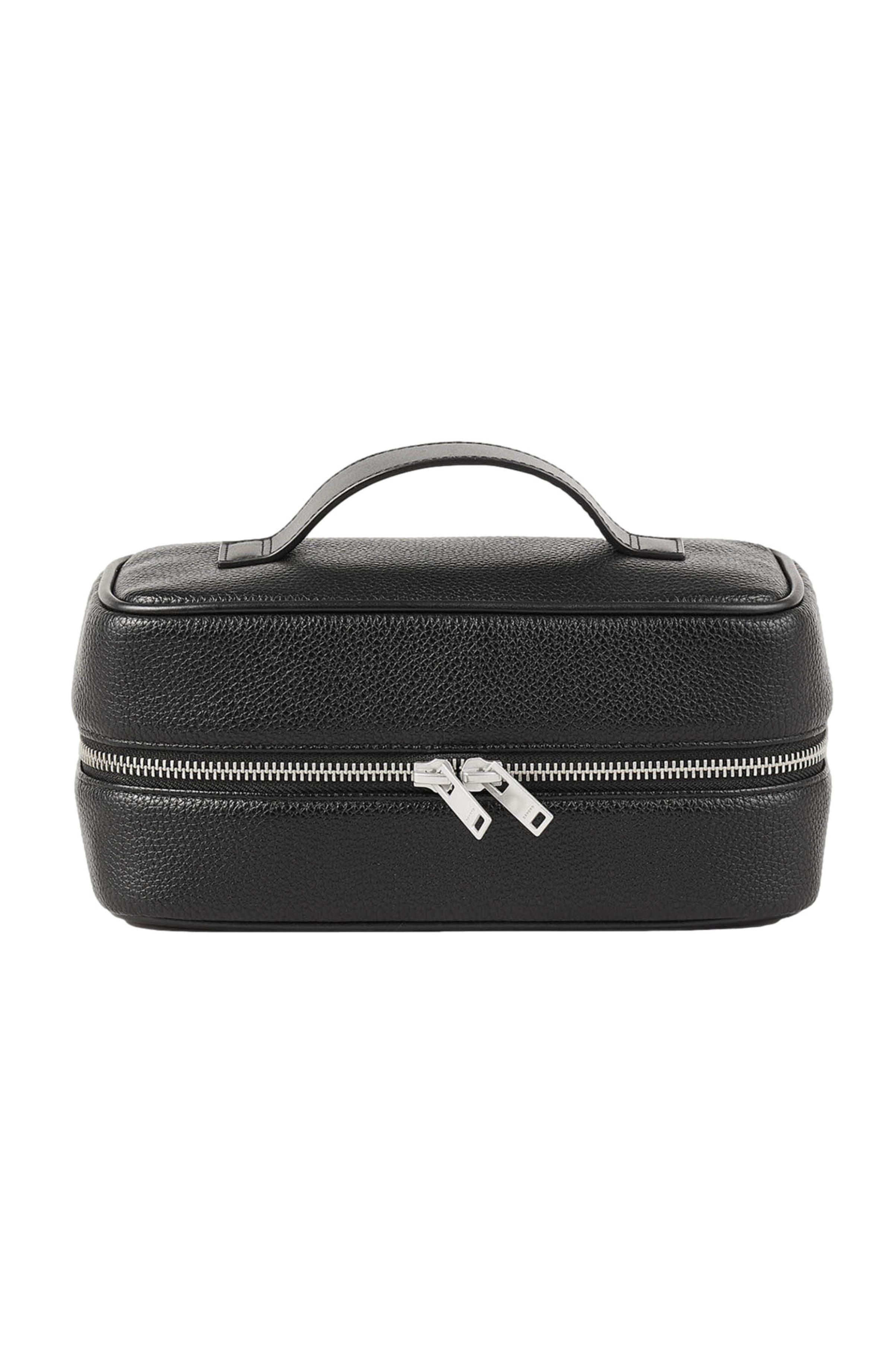 SANDRO Toiletry bag in grained fabric, Main, color, 