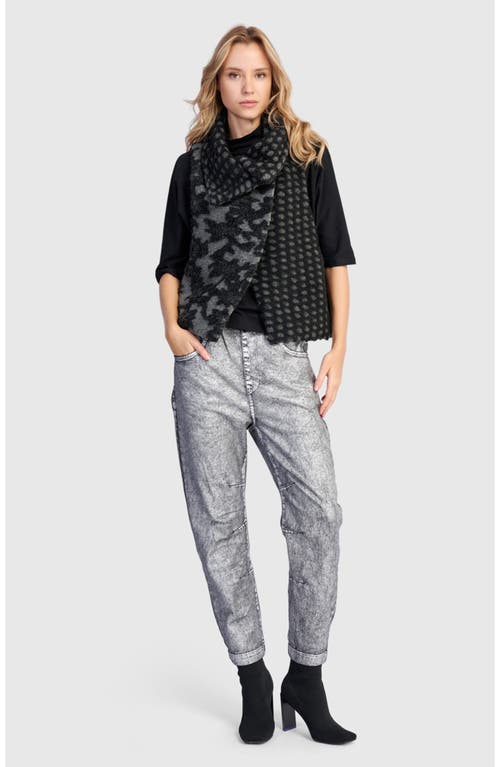 Alembika Metallic Boyfriend Jogger Jeans In Silver