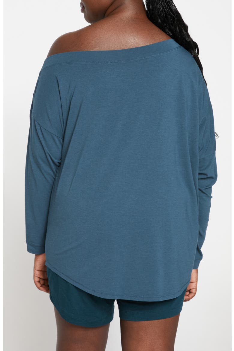 Ultimates Dolci One-Shoulder Top, Alternate, color, DEEP SEA