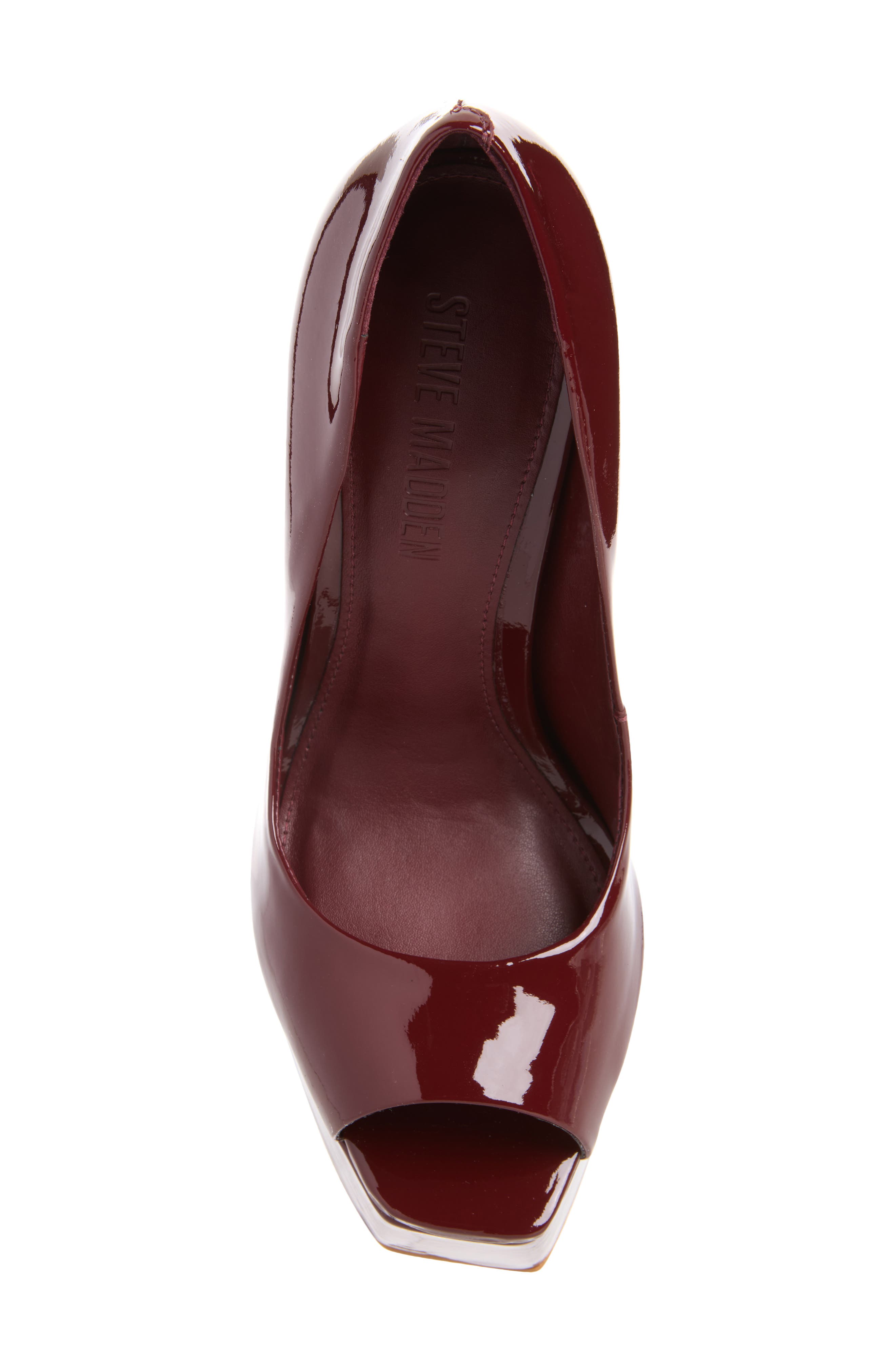 Steve Madden Ives Platform Sandal, Alternate, color, Burgundy Patent