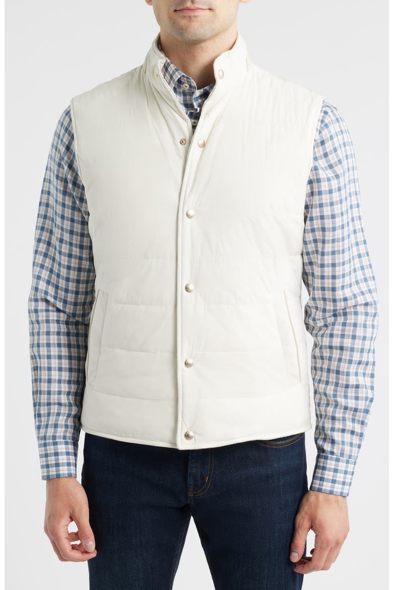 Sandhills Quilted Snap-Up Vest, Alternate, color, STONE