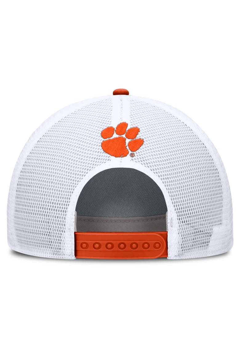 Men's Nike Orange/White Clemson Tigers 2025 On-Field Rise Patch Trucker Adjustable Hat, Alternate, color, Orange