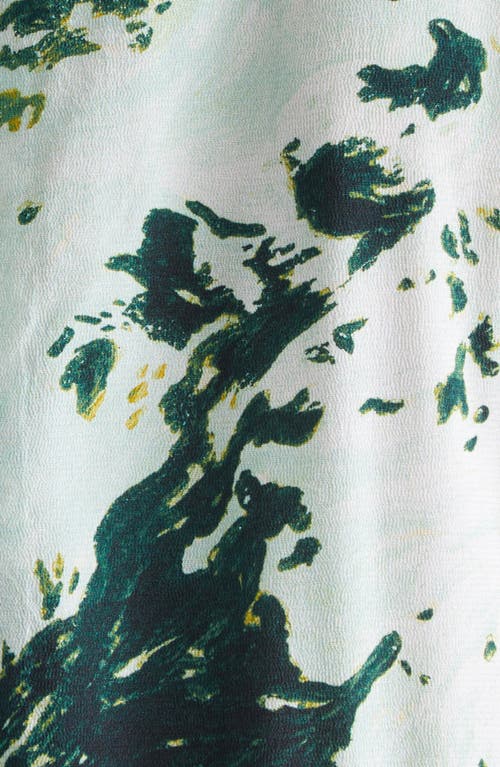 Proenza Schouler Adelide Print Cowl Neck Midi Dress In Metallic